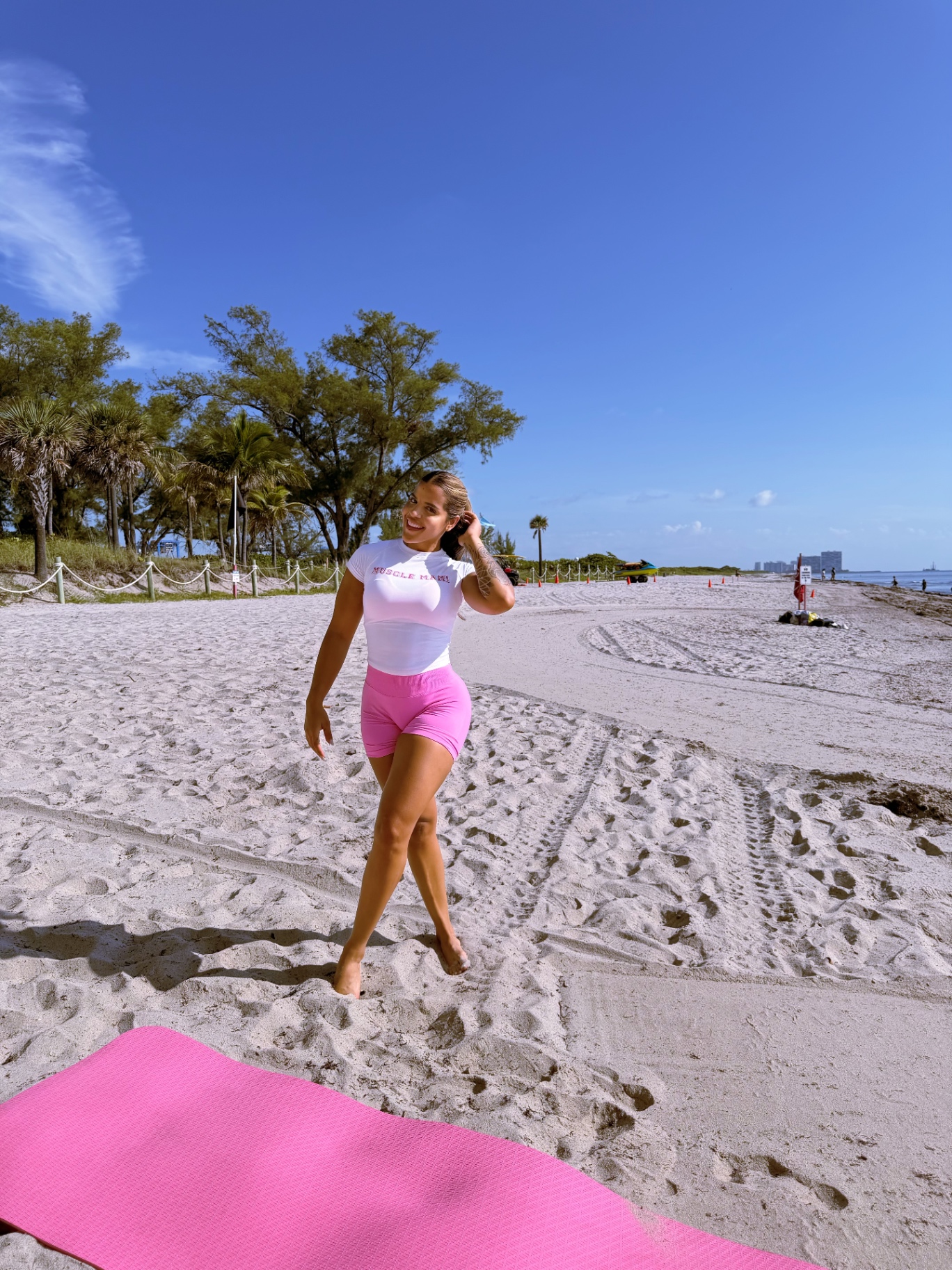 Muscle Mami Coffee Club on the beach
